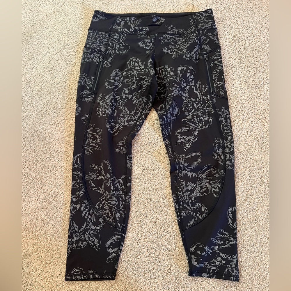 Athleta Reflective Rainier Black Leggings